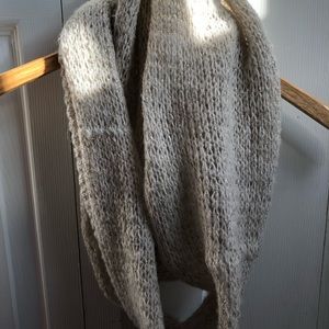 Cream and Gold Sparkly Infinity Scarf